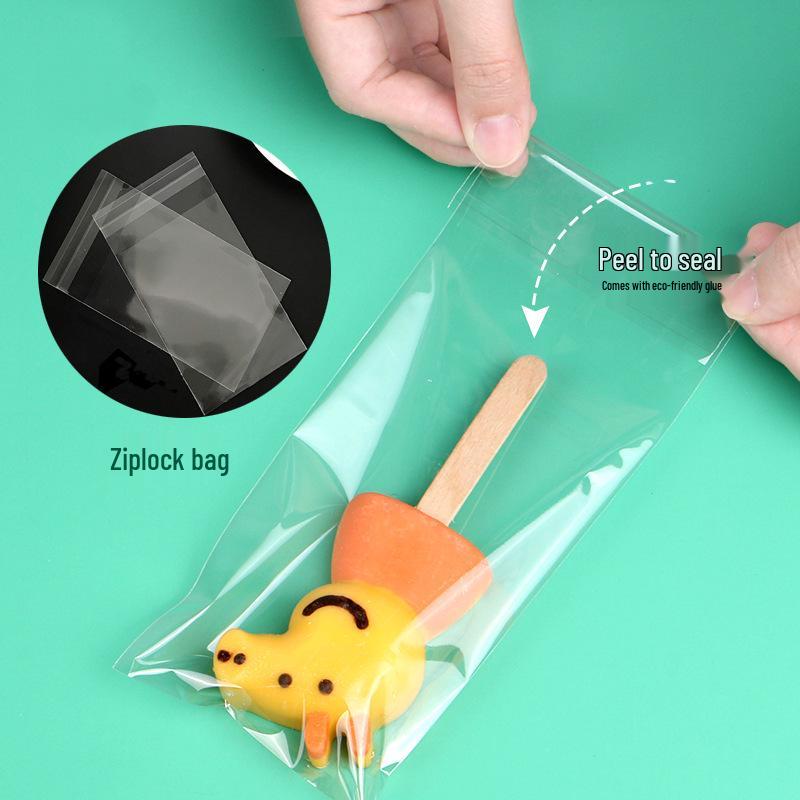 DIY Transparent Popsicle Bags, 100 pcs - Handmade, Machine-Sealed for Ice Cream and Ice Pops 100 шт.