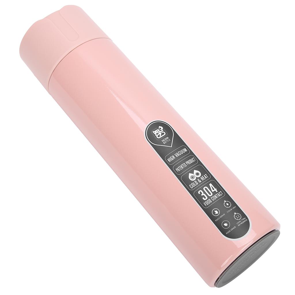 Smart Water Bottle Touch Temperature Display Timed Reminder Vacuum Insulated Bottle Battry PoweredPink