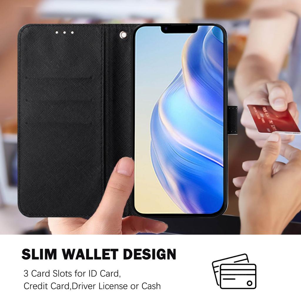Für iPhone 16 15 14 13 12 11 Pro Max XR XS Max 6 7 8 Plus 16Pro Ledertasche Magnetische Brieftasche Kartenhalter Flip Folio Cover Ständer Schutzhüllen