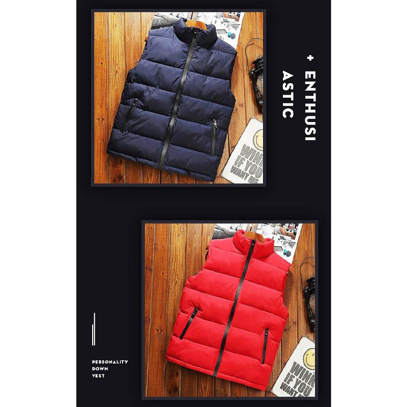 Pánská podzimní a zimní péřová bavlněná vesta zesílená velká ramena Mládež Chléb Oblečení Sportovní vesty L-8XL