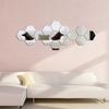 15 Pieces Mirror Wall Stickers Acrylic Hexagonal Adornments Rooms Decors Mirrors Decorations Walls Ornaments for Scenes Decors
