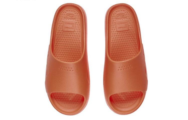Li Ning Rubber Sole EVA Quiet Slide Slippers Men's Orange AGAS029-2