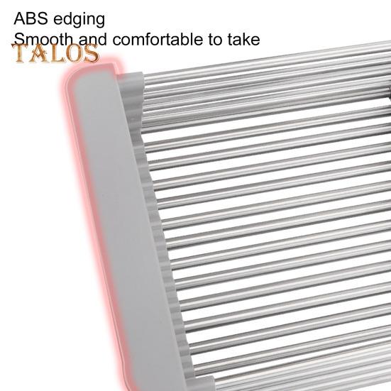 Stainless Steel Drain Rack Retractable Design Large Capacity Rust-Proof Corrosion Resistant Kitchen Sink Hollow Drain Rack Organizer