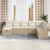 VidaXL Ensemble de canapé de jardin 8 pièces avec coussins beige en rotin poly 3359330