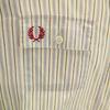 FRED PERRY Striped Pattern Long sleeve Zip hoodie L Gream Yellow Men's Used
