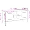 VidaXL TV Stand Pink 100.5x39x50.5 Cm Steel, TV Stand, TV Sideboard, Multimedia Cabinet, TV Bench, Hi-fi Cabinet, Center of 842989