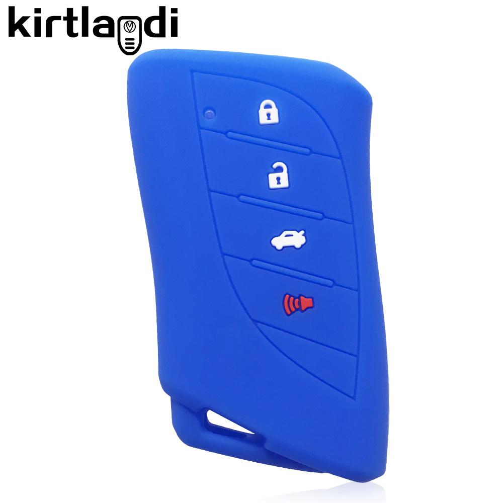 Silicone Key Case Car Key Cover Shell for Lexus ES NX GS RX UX250 UX260 ES350 2019 2020 3/4 Button Remote Key Holder Keychain