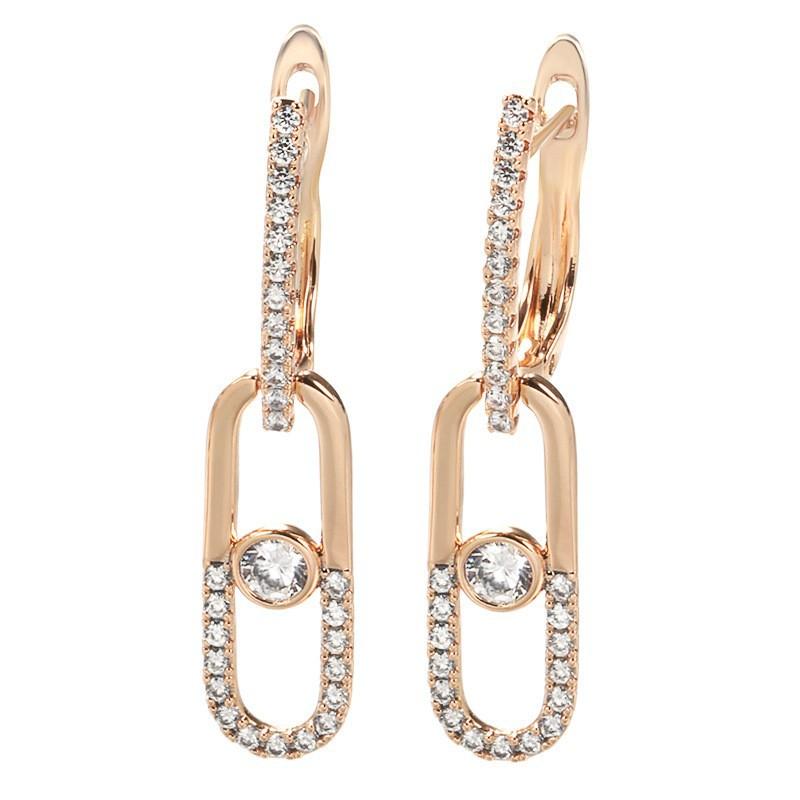 Explosive Women s Earrings 585 Rose Gold Ear Jewelry
