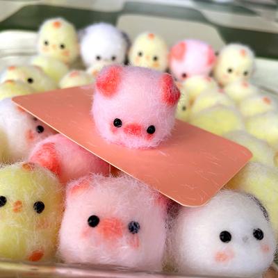 Kawaii Sticky Squishy Mini Chick Pig Dog Stress Relief Toy Cute Animal Relief Squeeze Silicone Pinch Toy Keychain Bag Pendant