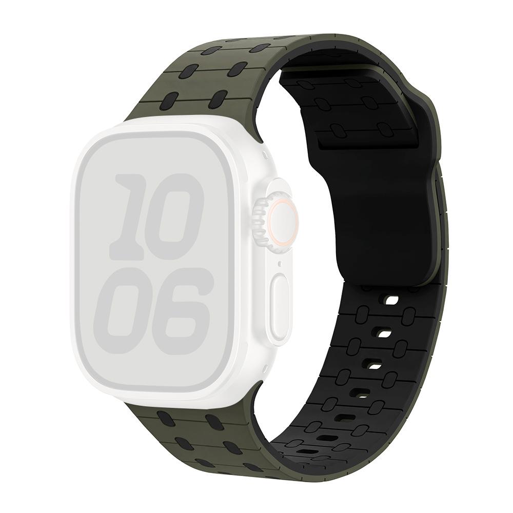 Silicone Band for Apple Watch Series 10 9 8 7 SE 6 5 4 3 2 1 42mm 41mm 40mm 38mm Stylish Adjustable Watch Strap