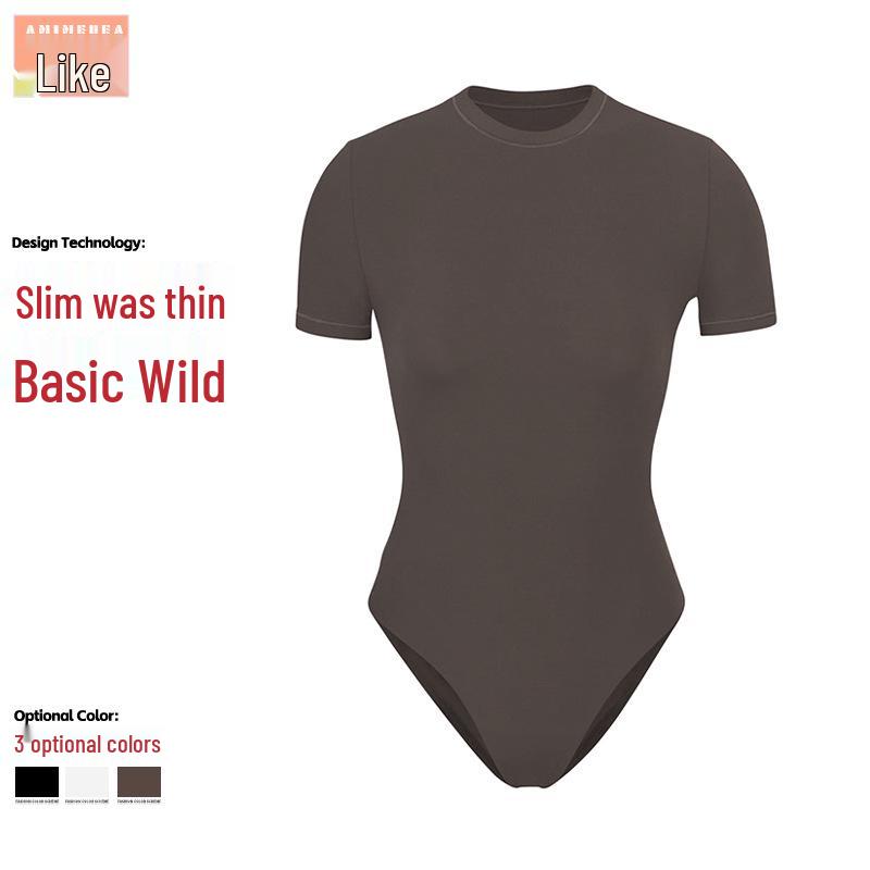 SSKIMSk Tričko s krátkým rukávem a body pro zvednutí boků na jógu