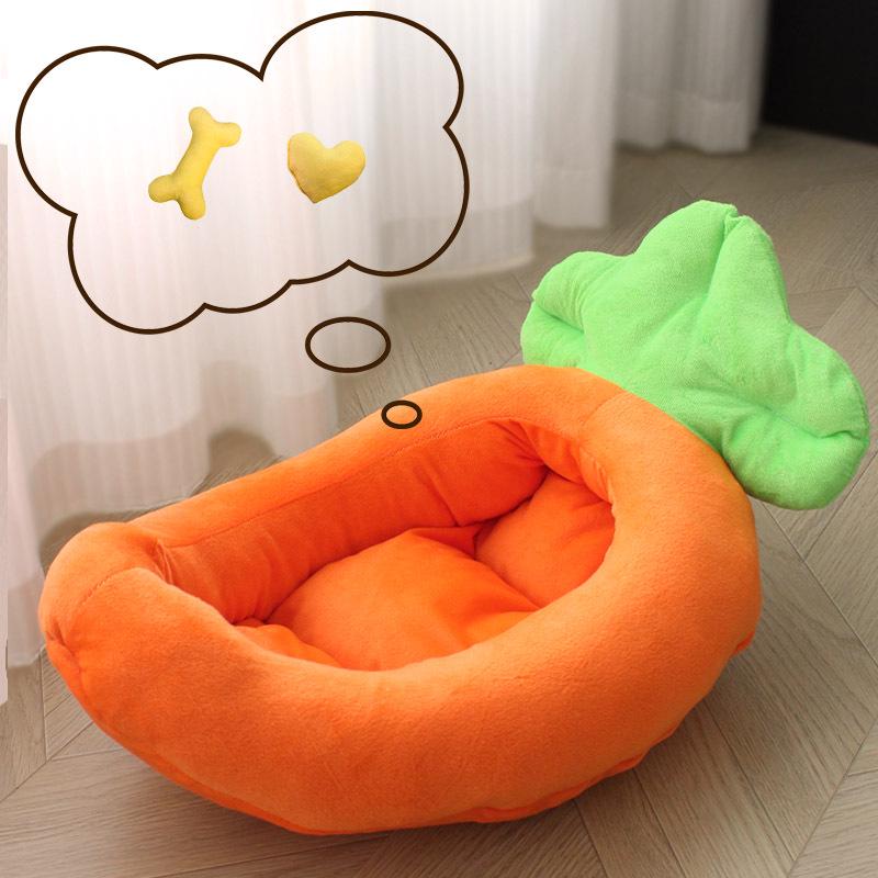 Letto per Animali Domestici a Forma di Banana Cartone Animato per Gatti e Cani di Piccola Taglia - Teddy, Bichon, Pomerania - Tappetino Quattro Stagioni