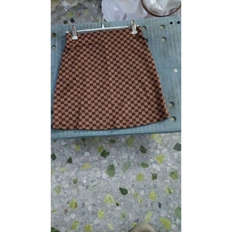 

Elastic Waist Plaid Sheath Skirt 8 Color XS