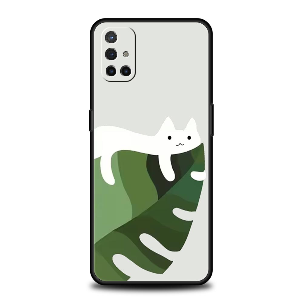 Cute Cat Phone Case For OnePlus 13 12 11 10 9 8 7T Pro 13R 12R 10R 9RT 8T Nord N200 N30 2T CE 2 3 5G Lite Soft Cover
