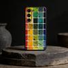 Watercolors Set Paint Palette Phone Case For Samsung Galaxy A20,21s,22,31,32,52,53,72,73,80,91 Soft Black Shell