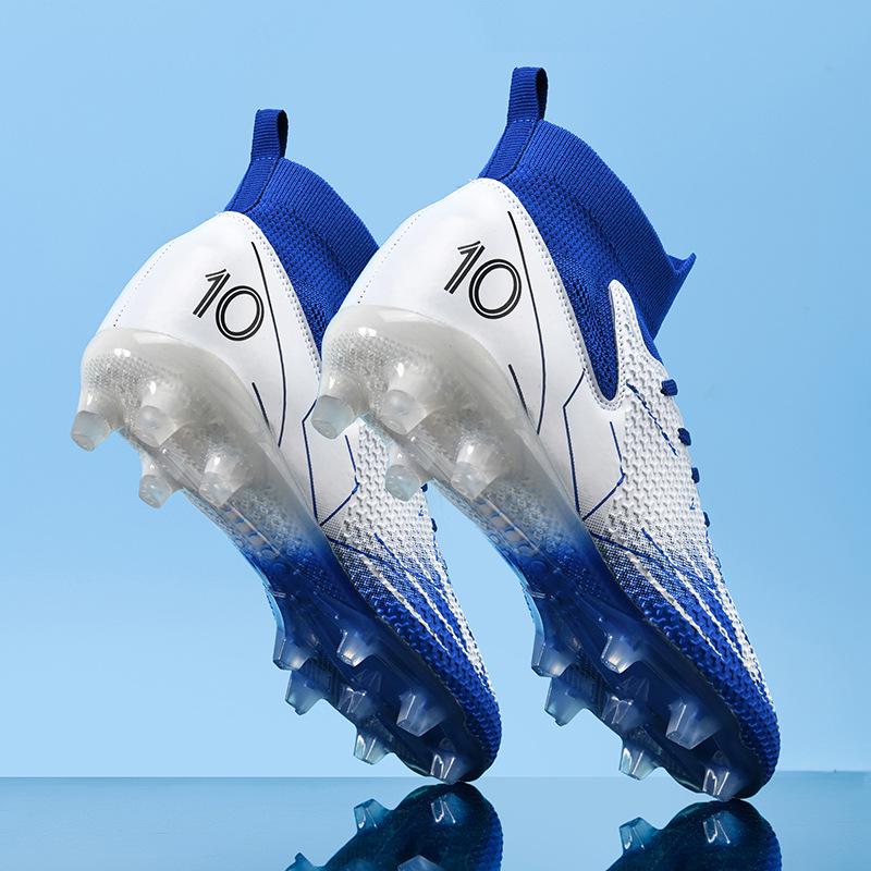 

Unisex High-Top Leather Turf Football Shoes for Kids and Adults Size 42