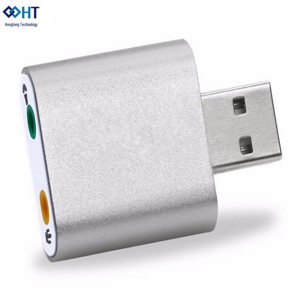USB 7.1 Soundkarte aus Aluminiumlegierung für Audio-Listening und Live-Anrufe