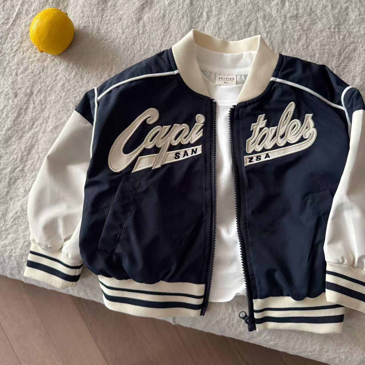 

Детская мода весна 2025: Куртка бейсбольная контрастного цвета с тяжелой вышивкой - Trendy Baby Top 3709 110 cm