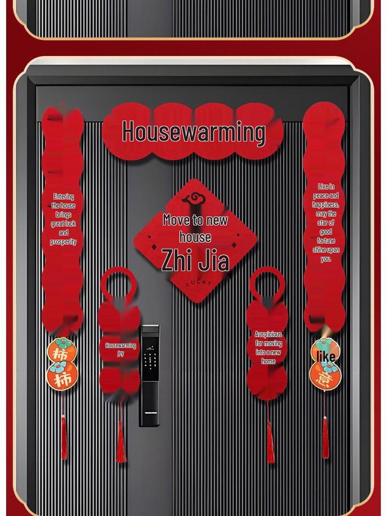 2026 Spring Festival Magnetic Door Stickers: Festive Cartoon Couplets for Moving-in Ceremony