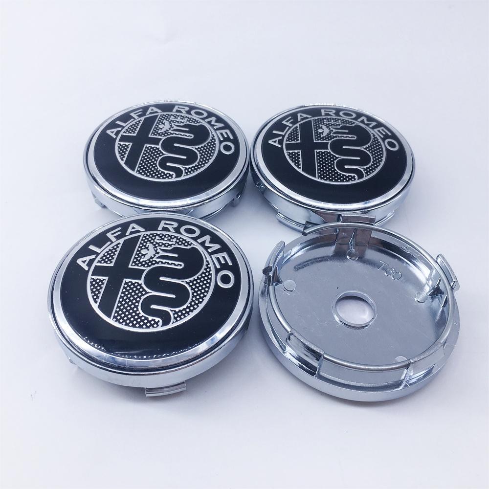 4Pcs 60mm T60 030 Wheel Hub Cover for Alfa Romeo Giulietta GT Mito Brera Giulia GTAM Car Logo Modification Hub Decoration Lhj566