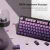 134Keys Japanese Keycaps Gradient Purple PBT Keycaps MOA Profile 5 Side Dye Sublimation DIY Keyboard Key Cap for Cherry Gateron MX Switches Mechanical
