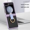 Etui z twardą powłoką ochronną do Samsunga Z Flip7 FE z galwanizowanym pierścieniem do Flip6/5/4/3