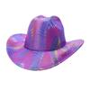 Cross-Border Amazon Hot Sale Colorful Western Cowboy Hat One-Word Hat Top Jazz Hat Festival Party Party Top Hat