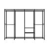 Clothing Garment Rack, Heavy Duty Closet Wardrobe, Adjustable Tiers Clothes Racks with Steel Frame, 499 kg Load Capacity Clothes Rack with 4 Hanging