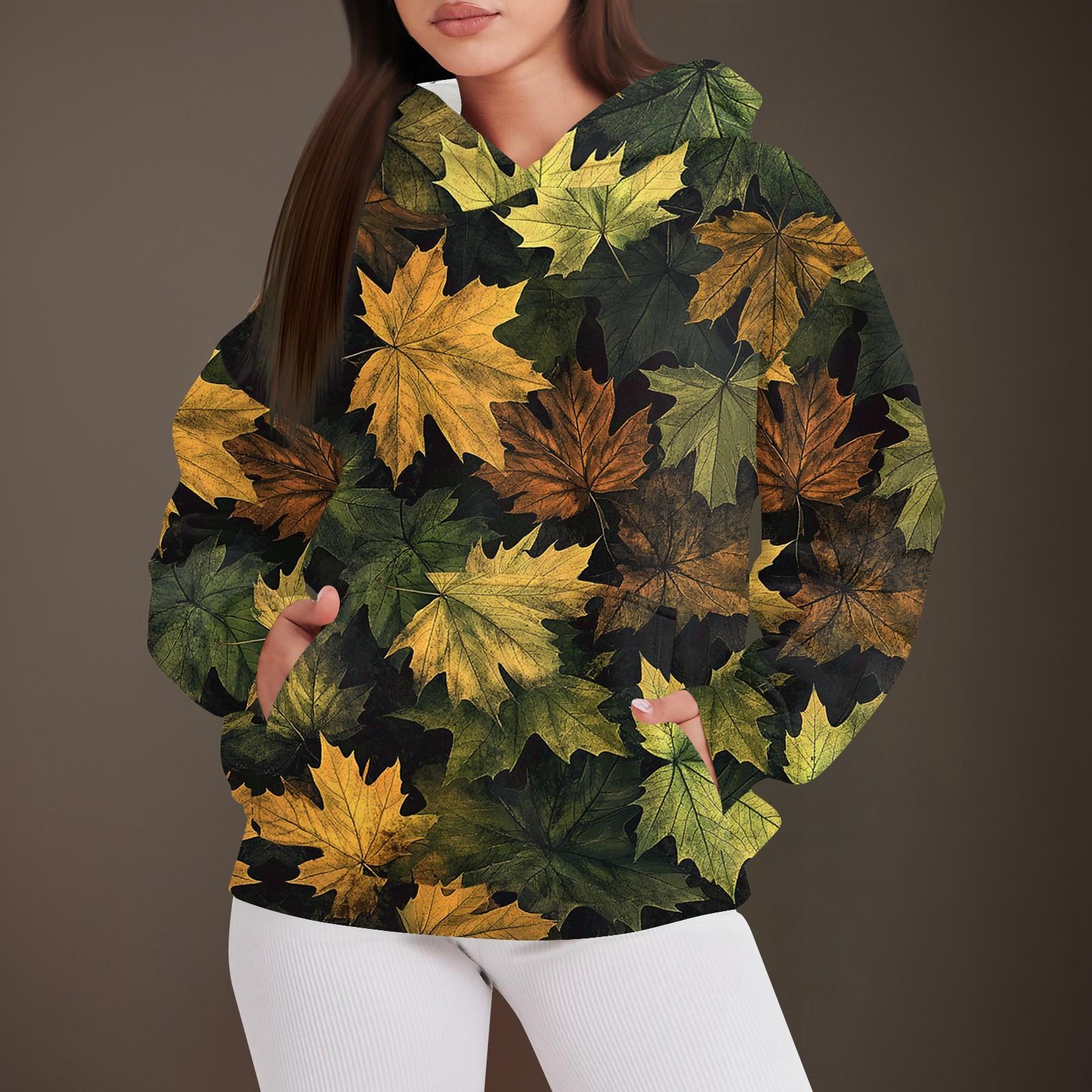 

Женская мода повседневный пуловер с капюшоном толстовка с принтом длинный рукав толстовка S