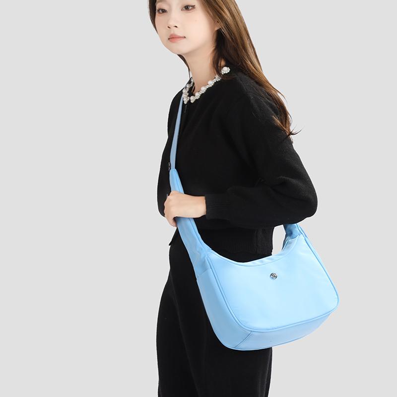 Solid Color Lightweight Shoulder Bag Women's Crossbody Bag Student Class Bag