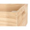 Boîte de rangement en bois de pin marron naturel - Marque - Modèle - 30 x 30 x 30 cm - Beige - Blanc