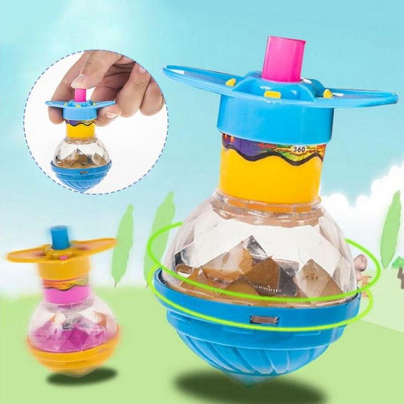 LED Spinner Flashing Spinning Top Hand Spinner Light Up Dazzling Gyro Peg Anti Stress Toys For