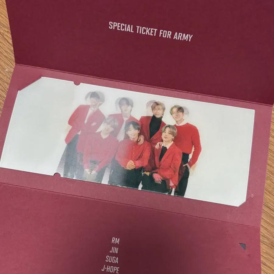 BTS Map Of The Soul Lenticular Ticket