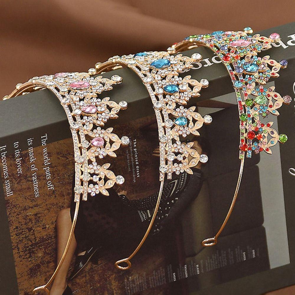 Exquisite Bridal Tiara Crown Sweet Rhinestone Crown Light Luxury Birthday Queen Tiara  Wedding