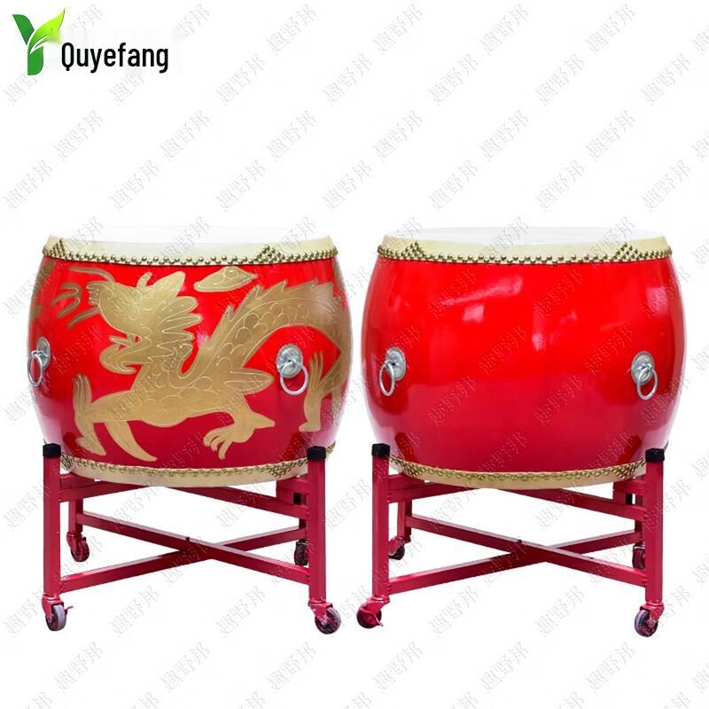 Chinese Red Dragon Boat Cowhide Drum