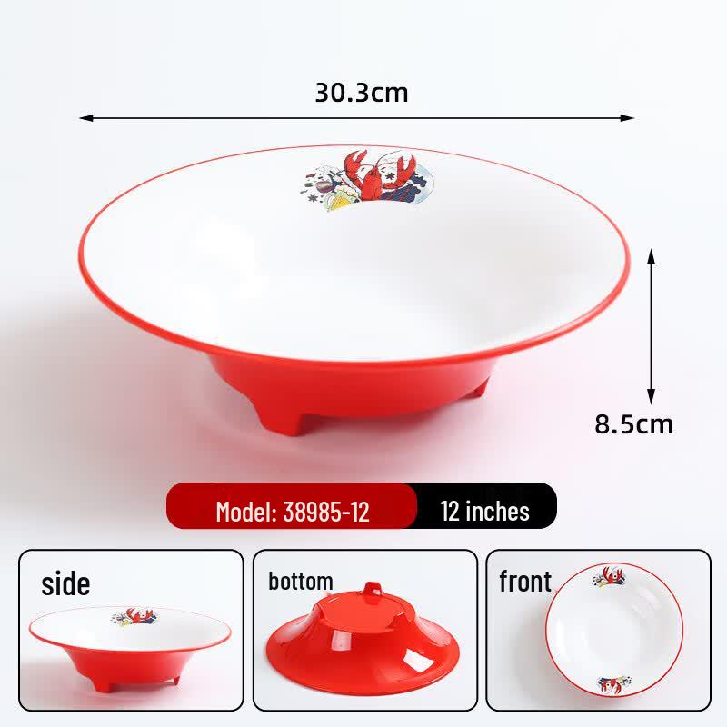Commercial Melamine Seafood Serving Plate