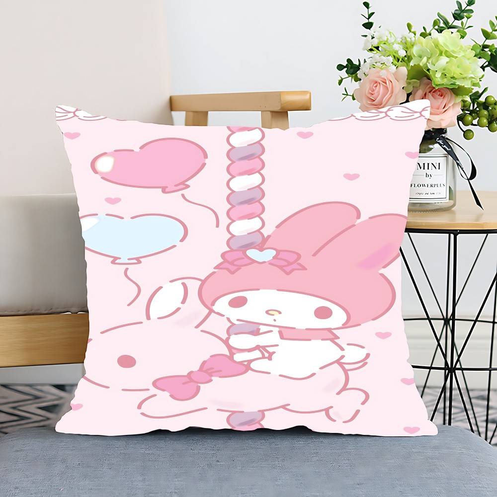 S-Sario M-My M-Melody Pillow Case Cushion Cover Polyester Pillowcase Decorative Sofa Cushion Pillowcase Home Decor
