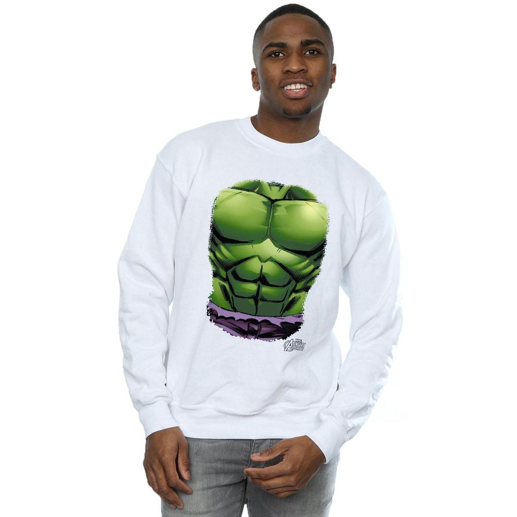 Marvel Mens Hulk Chest Burst Sweatshirt