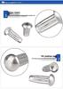304 Stainless Steel Knurled Nameplate Rivets – Round Head M2-M5