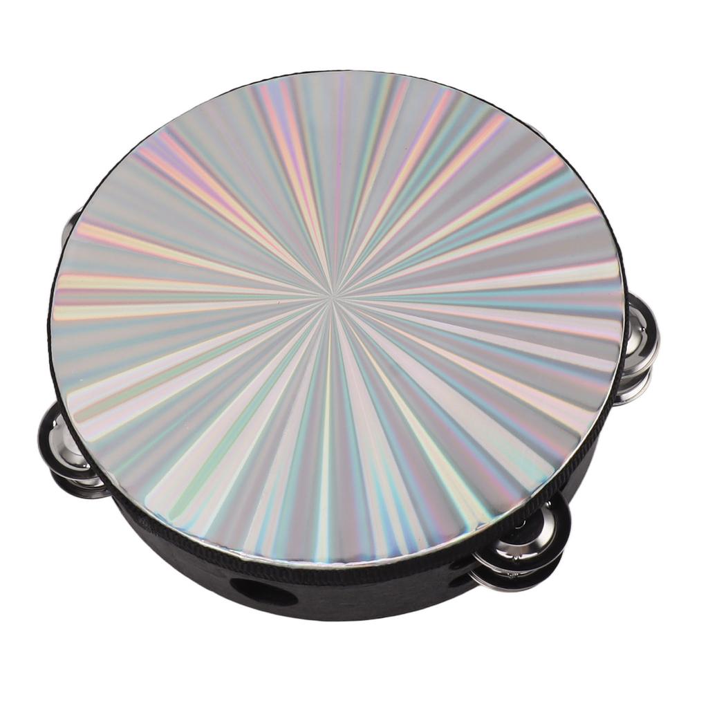 Tambourine Double Row Jingles Drum Metal Bell Handheld Drum Kids Percussion Musical Instrument 10