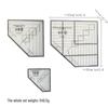 Acrylic Irregular 90° Sewing and Patchwork Ruler for Fabric Cutting