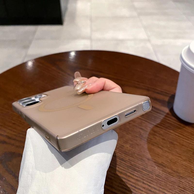 For Magsafe Case For Huawei P60 Pro P60Pro Magnetic Wireless Charge Matte Hard Back Cover Phone Case