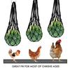 4Pcs Net Bag Chicken Vegetable Hanging Feeder Healthy Feeding Even Mesh Simple Installation Chicken Vegetable Feeder