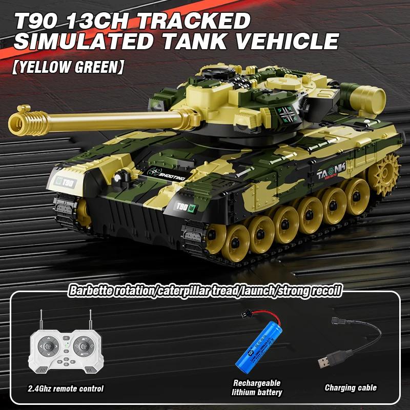 Non-Toxic Remote Control Tank 13 Channel Rc Tracked Truck Electric Car Battle App Controlled Machine Children'S Toys For Kids Children Gifts