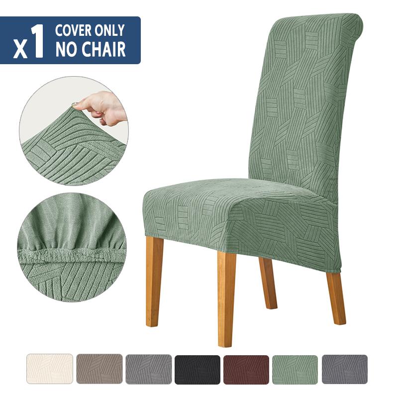 1/4Pcs Dining Chair Cover Long Back Elastic Chair Covers High Back Removable Durable Seat Slipcovers For Party Home Decor
