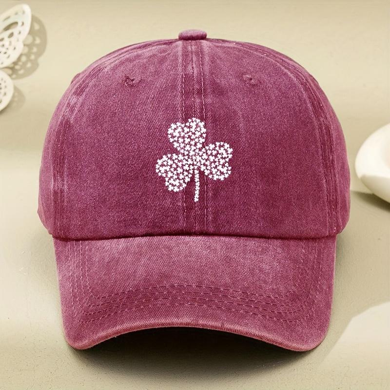 Clover Lucky Pattern Baseball Hats for Men and Women, Lightweight and Casual Outdoor Hats, Daily Accessories