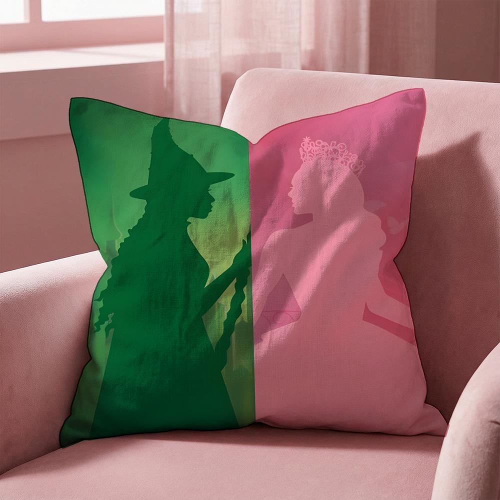 Movie W-Wickeds Cushion Cover Multi-Scene Pillow Cover for Home & Car - Reversible, Soft & Durable for Daily Use