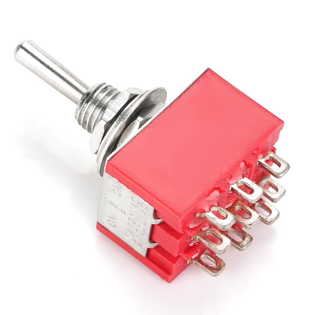 5PCS MTS 303 MiniToggle Switch 3PDT 9 Pin3 Position On OFF On