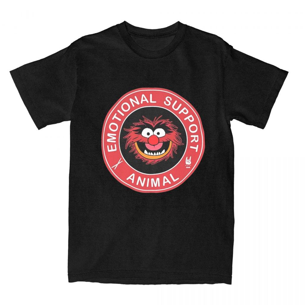 Miniso Unique Muppets Emotional Support Animal TShirts for Men Women Cotton T Shirts Short Sleeve Tee Shirt Big Size Tops