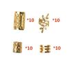 40PCS Hair Braiding Mixed Hair Rings Set Metal Cuff Clips Hair Braid Tubes Dreadlocks Beads  Decor